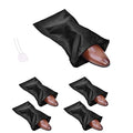 4 Pack Shoe Bags for Travel Satin Fabric Shoe Bag with Drawstring for Men Women Travel Protecting Storing Shoes (Black)