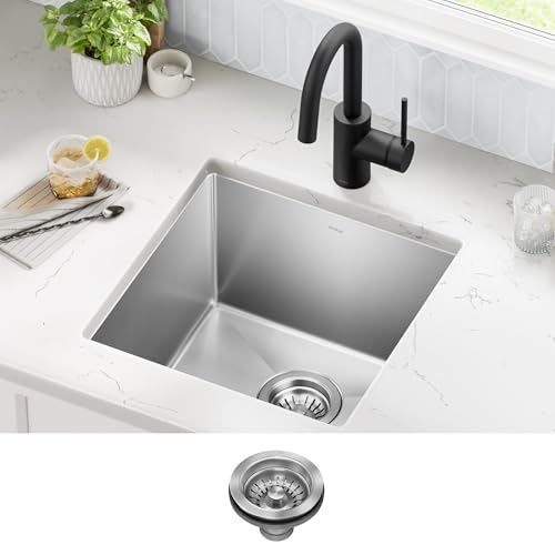Stainless Steel 17 in 16 Gauge Undermount Kitchen Sink KHU101 (17 Inch)