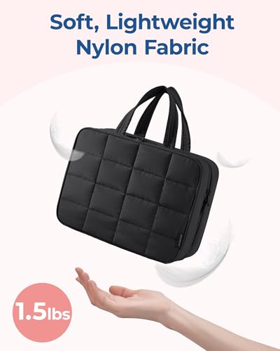 Travel Toiletry Bag with Jewelry Organizer (Black / Style2-large Size)