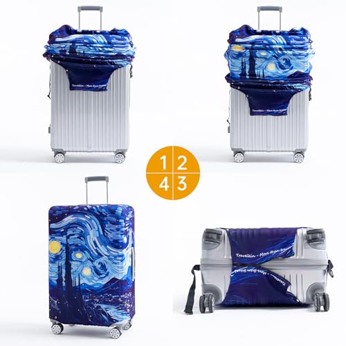 Travelkin Suitcase Covers For Luggage Tsa Approved Luggage Covers Protector (Galecy / L)
