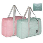 Foldable Travel Duffel Bag (2Pack -Pink Blue)