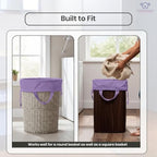 LFH Home Cotton Rich Large Premium Canvas Laundry Bag (18"x26" (Pack of 2) / Lavender)