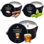 3 Pack Massage Oil Candles 2.35oz Low Temp Massage Candle Valentines Gifts (2.35 oz)