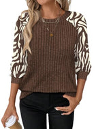 Womens Tops Long Sleeve Shirts Sweaters for Women Fall Teacher Outfits (X-Large / Brown Apricot)