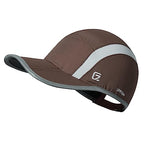 Baseball Cap Nylon Running Cap Outdoor Sports Hat for Men Women Adjustable Quick Drying Reflective Foldable UPF50+ Breath Mesh Water Repellency Race Performance Lightweight Coffee Brown (6 7/8-7 1/2 / Coffee Brown)