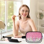 Customized Travel Makeup Toiletry Bag (Pink C)