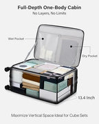 Expandable Large Checked Luggage (Jet Black / 28 Inch EXT)
