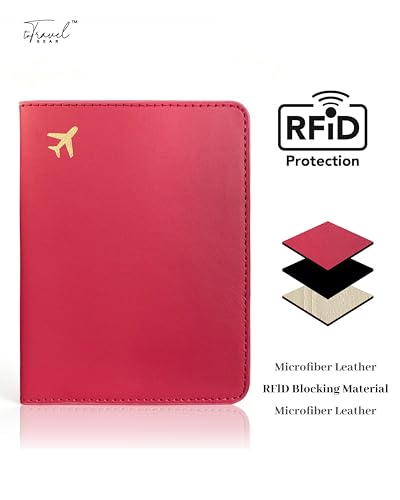 Passport Holder for Travel Essentials (Wine Red)