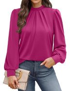 Fall Tops for Women 2026 Cute Long Sleeve Shirts for Women Blouses Womens Fall Fashion 2026 Cute Work Clothes Business Casual Office Blouses Teacher Outfits Plus Size Pink XL (10 - Pink / X-Large)