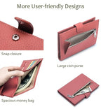 Slim RFID Leather Passport Wallet for Women (Brick Red)