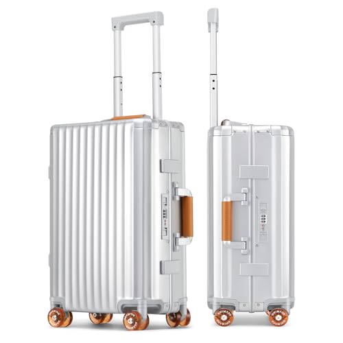 20 Inch Hardshell Carry (Silver orange / 20 Inch Carry on Luggage)