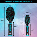 Hairbrush Hair Brush (Black/Teal / Nylon Oval Cushion Brush (Pack of 1))