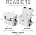 Roadie 15 Hard Cooler with DoubleDuty Shoulder Strap (Royal Blue)