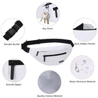 Large White Crossbody Bags for Women Fanny Pack with 4 (Top Zip White / Large)