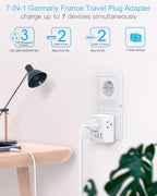 2 Pack Germany France Travel Plug Adapter