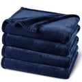 Fleece Blanket Twin 66"x90" (Navy Blue / Twin(66" X 90"))