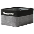 Storage Basket for Organizing (Black&Grey / Medium -13.8Lx9.8Wx6.7H)
