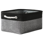 Storage Basket for Organizing (Black&Grey / Medium -13.8Lx9.8Wx6.7H)