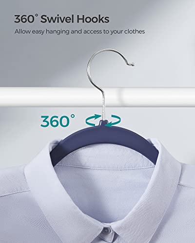 Plastic Clothes Hangers (50 Pack / Light Blue Ash)
