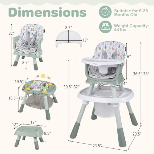 16 in 1 High Chair (Green)