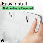 Over the Door Shoe Organizer (White / 24 Pockets/4 Hooks)