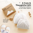 2 Pack Waterproof Changing Pad Covers (Soft White / Waterproof + Viscose derived from Bamboo)