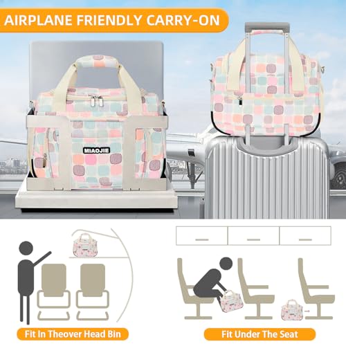 Underseat Carry On Luggage Bag (Corduroy Colorful Plaid / 16IN)