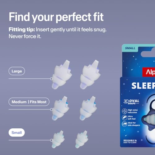 Alpine SleepDeep Reusable Earplugs for Sleeping (S)
