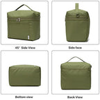 NOL Insulated Lunch Bags for Women Cooler Bag Lightweight Nylon Waterproof Lunch Box for Work (Amy green / Small (4 Liters))