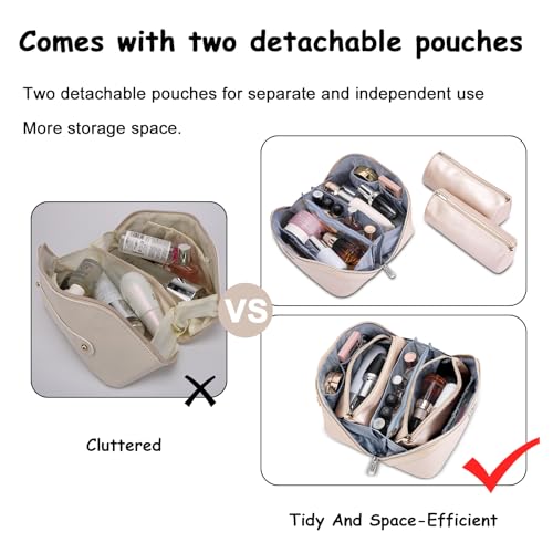 Travel Makeup Bag Organizer Cosmetic Bag (04-B-Sliver)