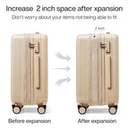 29 Inch Expandable Large Checked Luggage with 8 Spinner Wheels (29 Inch EXT / Cuba Sand)