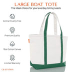 Medium Classic Canvas Tote Bag for Women (Blank: Emerald)