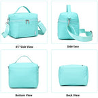 NOL Insulated Lunch Bags for Women Cooler Bag Lightweight Nylon Waterproof Lunch Box for Work Cyan Small 4L (Cyan / Small (4 Liters))