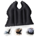 2-in-1 Inflatable Seat Cushion & Lumbar Support,Black (Black / 1 PACK)