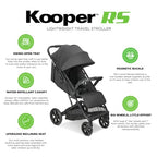 Kooper RS Lightweight Travel Stroller for Infants and Toddlers with One (Kooper RS / Black)
