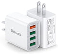 40W USB Wall Charger Block (40W-White)