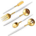 Matte White Gold Serving Silverware Set (Matte White Gold)