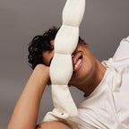 Patented Gentle Pressure Sleep Mask (Bone Cotton / 1 Count (Pack of 1))