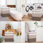 2 Pack Large Laundry Basket (125L / Brown)