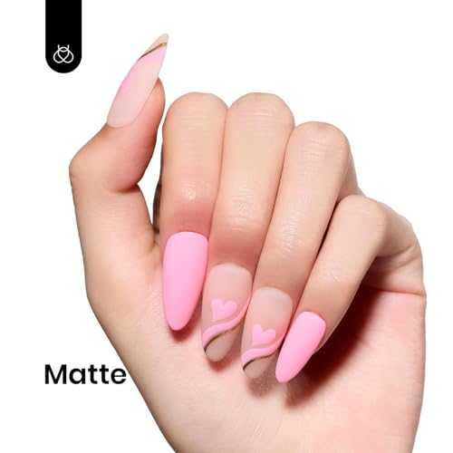 Beetles Pink Gel Nail Polish 15ML Soak Off UV Gel for Pastel Nail Art (B - Creme Pink | Flamingo Feather)
