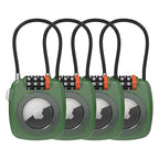 Compatible with Apple AirTag Secure Lock with Wire Cable (GREEN*4)