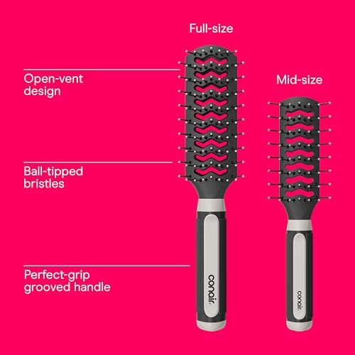 Hair Brush Set (Black / 2 Count)