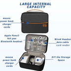 Electronics Organizer (One Size / D2-Double Layer-Black)