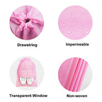 8PCS Travel Shoe Bags with Rope for Men and Women Large Shoes Pouch Organizers (Pink)