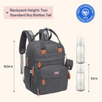 Diaper Bag Backpack (Dark Gray / Large)