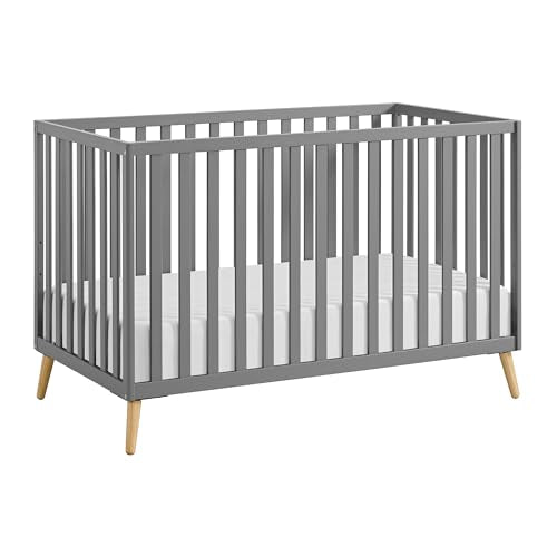 Cozy Nest Convertible Island Crib (Dove Gray/Natural)
