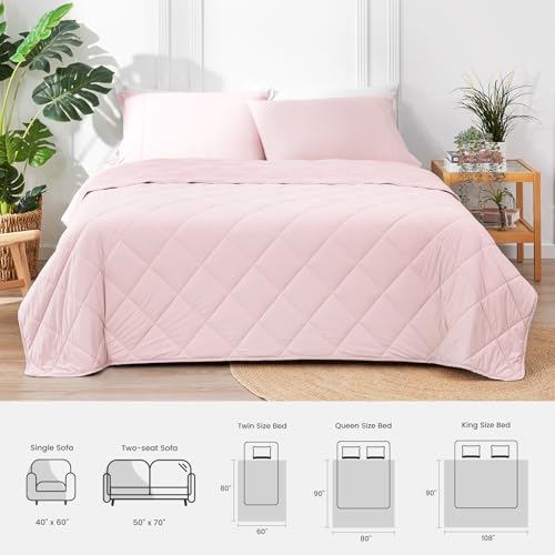 Cooling Throw Blanket for Hot Sleepers 50"x70" (Cool Pink / Throw (50" x 70"))
