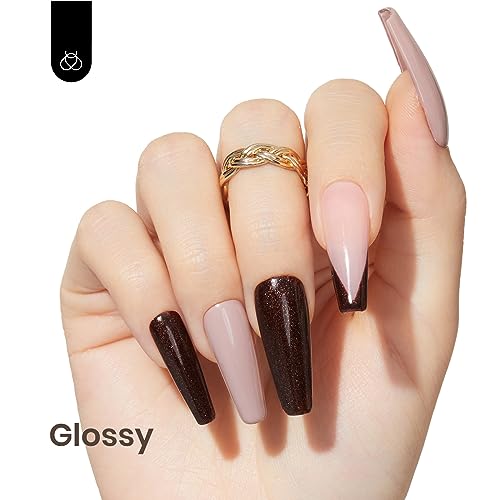 Beetles Brown Glitter Gel Nail Polish (I - Shimmery Brown | Jazz Club)