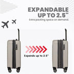 Rails Expandable Hardside Upright Suitcase with 360° Spinner Wheels (Oatmeal / Large Checked)