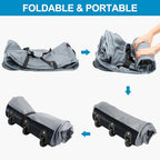120L Foldable Rolling Duffel Bag with 3 Wheels (Large / Grey)